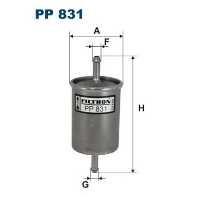 Immagine di FILTRON PP 831 Filtro Carburante per condotti/circuiti 8 FIAT: Panda I Hatchback, Uno Cinquecento, PEUGEOT: 106 II Hatchback