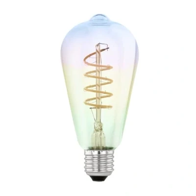 Immagine di EGLO Lampadina LED E27 4W ST64 820 Filamento iridescente dimmerabile