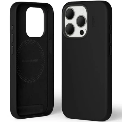 Immagine di MOFT Custodia Magnetica per iPhone 15 Pro Compatibile con MagSafe, Telefonica in Pelle Vegana MOVAS, Touch Sensation, Resistente a Graffi e Macchie, Facile da Pulire, Nero