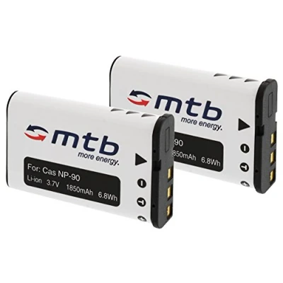 Immagine di 2x Batteria NP 90 compatibile con Casio Exilim EX FH100, H10, H15, H20G