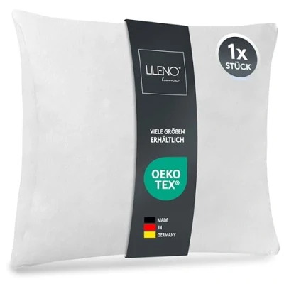 Immagine di LILENO HOME Set di 1 riempimento cuscino 40x50 cm interno lavabile a 40C adatto per allergici in poliestere come divano, la testa