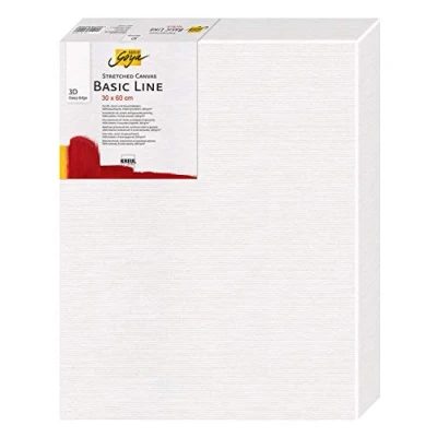 Immagine di Kreul 643060 Tela Stirata Solo Goya 3D Linea Basic, Telaio 30 x 60 cm, profondità Extra Circa 3,8 100% Cotone 4 Volte primerizzato, per Colori a Olio, acrilici e Gouache, White