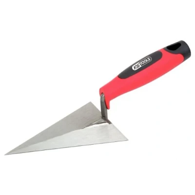 Immagine di KS Tools 144.0235 Cazzuola triangolare per stuccatura, con lama in acciaio e manico a 2 materiali, 160 mm