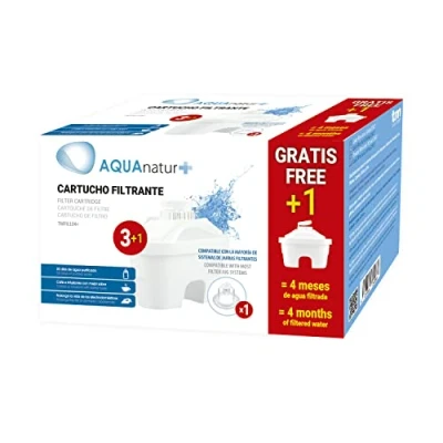 Immagine di TM Electron TMFIL104+ Confezione da 4 a 8 mesi di filtri dell&#039;acqua, compatibili con i caraffe Maxtra e Maxtra+, pezzi