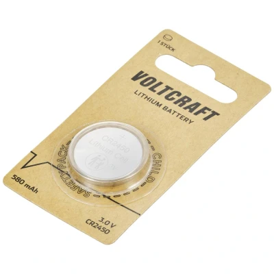 Immagine di VOLTCRAFT Batteria a bottone CR 2450 Litio 580 mAh 3 V 1 pz.