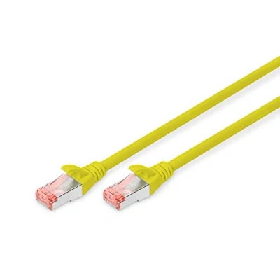Immagine di Digitus DK 1644 020/Y RJ45 cavo di rete, patch CAT 6 S/FTP 2.00 m Giallo Privo alogeni, coppie intrecciate, con protezione, Ritardante fiamma 1 pz.