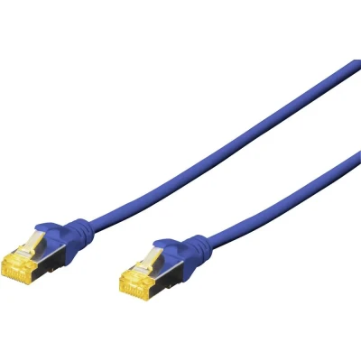 Immagine di Digitus DK 1644 A 005/B RJ45 cavo di rete, patch CAT 6A S/FTP 0.50 m Blu Privo alogeni, coppie intrecciate, con protezione, Ritardante fiamma 1 pz.