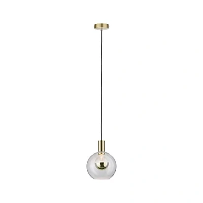Immagine di Paulmann Esben 79725 Lampada a sospensione LED (monocolore) E27 20 W Trasparente, Ottone (spazzolato)