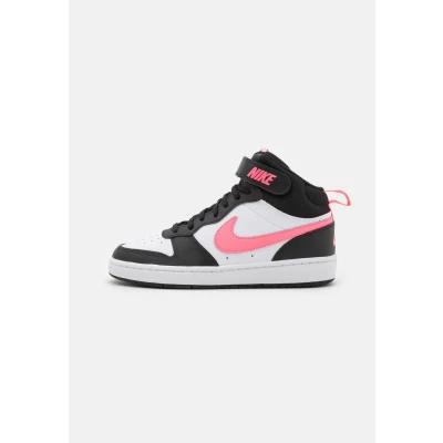 Immagine di Nike Sportswear Court Borough MID 2 Sneakers alte per bambini, Taglia: 36, Black/sunset pulse/white Pelle e tessuto