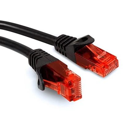 Immagine di Maclean Cavo/Cordone di rete RJ45 Catégorie 6 FTP (F/UTP) Droit 1m (Noir/Rouge) (UTP, CAT6, 1 m), Cavo