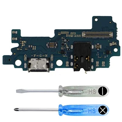 Immagine di MMOBIEL Connettore Dock Compatibile con Samsung Galaxy A31 2020 Presa di Ricarica USB C Audio Jack/Microfono/Antenna Ricambio incl. Cacciaviti