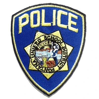 Immagine di Police polizia Logo Toppe termoadesive Patch Toppa ricamate, misura: 6,8 x 8,5 cm