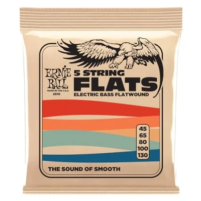 Immagine di Ernie Ball, Flatwound 5 string, Corde per basso elettrico, diametro 45 130