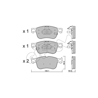 Immagine di CIFAM 822 1205 0 Kit pastiglie freno con segnalatore acustico usura FORD: Focus Mk4 Hatchback, Kuga Mk3, Turnier
