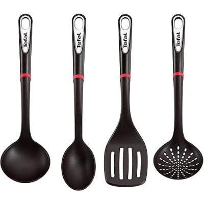 Immagine di Tefal INGENIO Set di spatola, mestolo e Cucchiaio colino, Argento, Nero, 0 cm