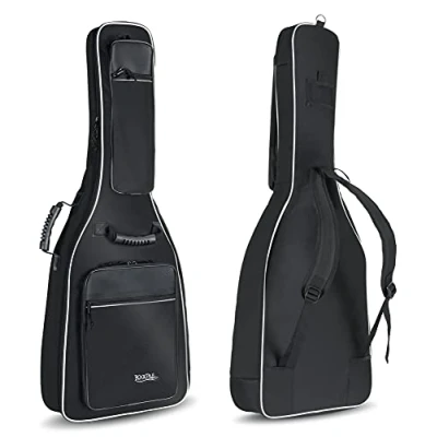 Immagine di ROCKTILE Deluxe Custodia semirigida versione lusso per chitarra con tracolle colore nero