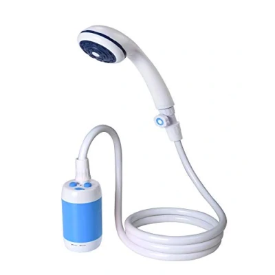 Immagine di Laserbeak Campeggio Doccia Esterno palmare elettrica, Acqua Regolazione,4800 mAh Batteria Ricaricabile, spegnimento Flow Control e valvola （Blu）