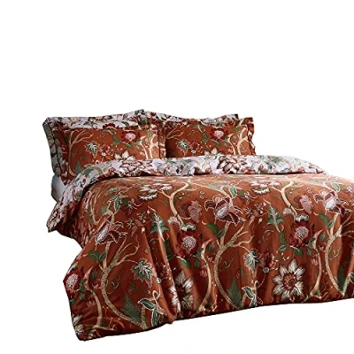 Immagine di Paoletti Contemporary Copertura Botanico Piumino e Federa Set, Ruggine, Singolo
