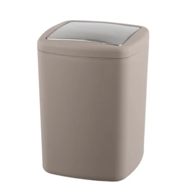 Immagine di Wenko Portarifiuti con Coperchio Basculante Barcelona L Tortora per Cosmetici, Assolutamente infrangibile