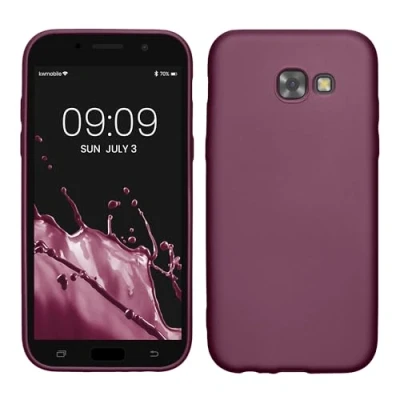 Immagine di kwmobile Custodia Compatibile con Samsung Galaxy A5 (2017) Cover Back Case Morbida Protezione in Silicone TPU Effetto metallizzato lavanda