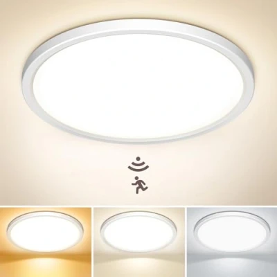 Immagine di NIBSHOOM Lampada con Sensore di Movimento, 3000K/4000K/6500K 24W IP44 impermeabile, Plafoniera Soffitto, dotata Movimento Radar e Crepuscolare, per Corridoi, Scale, Garage, 30cm
