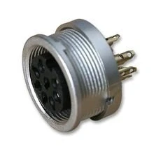 Immagine di Lumberg KFV 81 Connettore circolare DIN Presa verticale Numero Poli (num): 8 Argento 1 pz.
