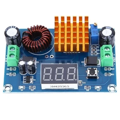 Immagine di Convertitore step up regolabile DC boost da 3 a 35V 5V 45V Modulo di alimentazione del regolatore tensione Scheda trasformatore 5A Volt con piastra raffreddamento ben comportata