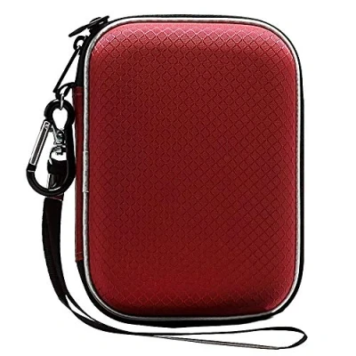 Immagine di Lacdo Custodia Hard Disk Esterno 2.5&quot; per Western Digital WD Elements/My Passport for Mac, Seagate Expansion/Game Drive HDD 1TB 2TB 3TB 4TB 5TB Rigida Antiurto Impermeabile Accessori, Rosso