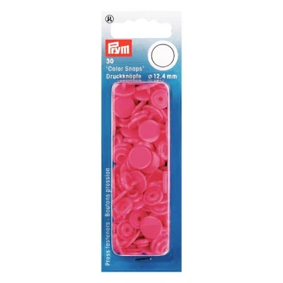 Immagine di Prym 393133 1 Chiusure A Scatto, Plastic, Lampone, 12.4 mm, 30 unità