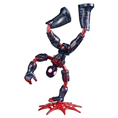 Immagine di Spider Man Hasbro Marvel Bend And Flex Missions, Action Figure di Miles Morales Space Mission, Giocattolo Pieghevole in Scala da 15 cm, dai 4 Anni su, Multicolore