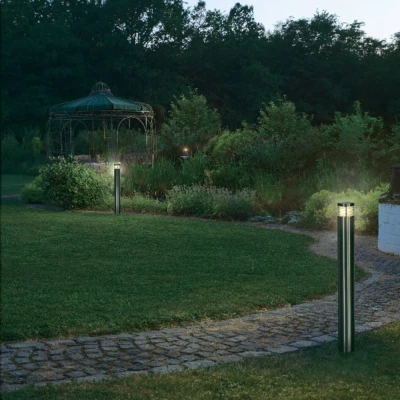 Immagine di SLV 230066 Vap Slim Lampada da terra per esterni a risparmio energetico E27 20 W Acciaio inox (spazzolato)