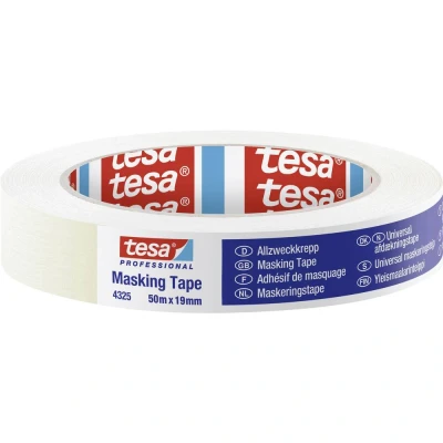 Immagine di tesa STANDARD 04325 00000 01 Nastro crespato tesa® Professional Beige (L x L) 50 m 19 mm 1 pz.