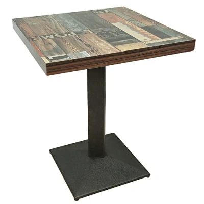Immagine di Drumm tavolo pieghevole, da giardino in plastica, altezza regolabile, per uso interno ed esterno (60 x 60 75 cm)