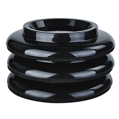 Immagine di KingPoint, set composto da 3 piatti per ruote del pianoforte, con rivestimento nella parte inferiore, la protezione dell&#039;arredamento, Black