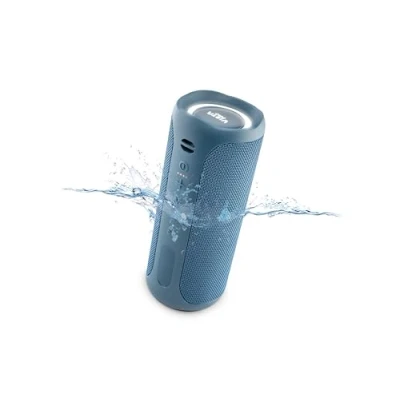 Immagine di Vieta Pro Altoparlante Bluetooth potente, impermeabile, 10 ore di batteria, microfono. portatile grande True Wireless, Aux In, USB, Assistente vocale e sistema luci #Party Blu