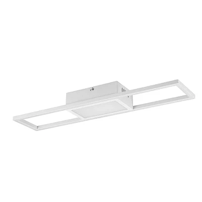 Immagine di Reality, Plafoniera, Twister incl. 1 x LED,SMD,30,0 Watt,2700 6000K,4500 Lm. Finitura: Metallo, bianco opaco L:90,5cm, L:24,0cm, A:8,5cm Comando a distanza,Dimmer integrato,