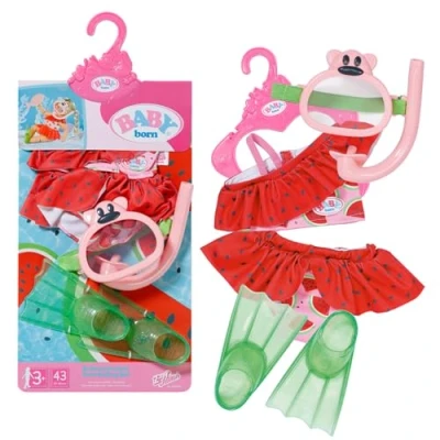 Immagine di BABY born Set snorkeling con bikini, occhiali da sub e pinne per bambole 43 cm, 836996 Zapf Creation