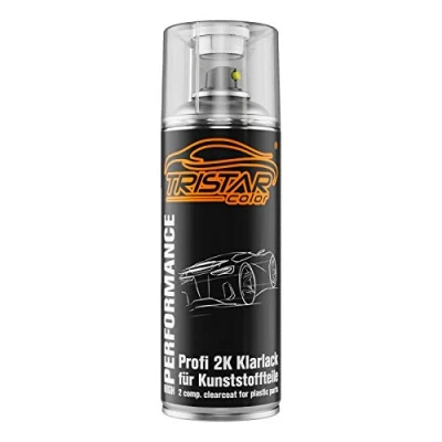 Immagine di TRISTARcolor vernice trasparente 2K per parti in plastica auto bomboletta spray a spruzzo lucida 400 ml