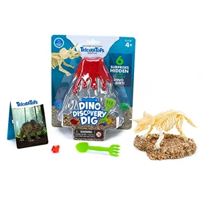 Immagine di Learning Resources GeoSafari Jr. Dino Discovery Dig Triceratopo, 4 Anni in avanti, Multicolore, 18.8 x 16.3 7.4cm, EI 5181