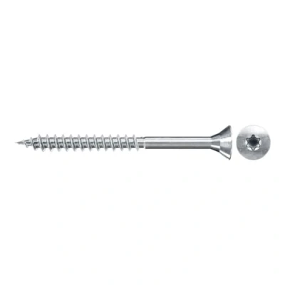 Immagine di Fischer 551248 Viti per truciolare 6 mm 50 Interno Esagonale rotondo, multidentato, TX, Torx, Impronta T Acciaio galvanizzato zinco 200 pz.