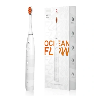 Immagine di Oclean Flow Spazzolino Elettrico Sonico, da Denti Ricaricabile, 180 Giorni di Durata della Batteria, 5 Modalità, Impermeabile IPX7, Testina Dupont, Timer 2 min(bianco)