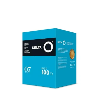 Immagine di Delta Q Cialde di Caffè Macinato DeQafeinatus 100 Intensità 7 Compatibili con le Macchine da Espresso Decaffeinato Note Caramello e Noci Tostate