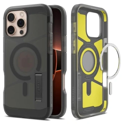 Immagine di Spigen Cover per iPhone 16 Pro, Tough Armor (AI) MagFit, Compatibile con MagSafe Frost Black