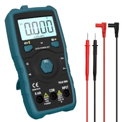 Immagine di Multimetro Automatico, HANMATEK S1 Digitale Avanzato TRMS con 6000 Punti, Misura AC/DC Current Voltage Resistance Frequenza Diodi NCV ecc, Display Retroilluminato