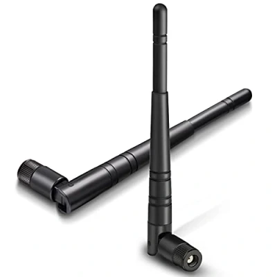 Immagine di Eightwood Antenna WiFi 2.4GHz 5dBi Adattatore RP SMA 2 Pezzi Corta per Scheda Schede PCI Router wirelesse Bluetooth ZigBee D Link DIR 300 600 615 625 Route