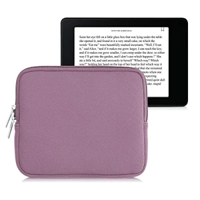 Immagine di kwmobile Custodia Universale per eReader Copertina in Neoprene lavanda con Chiusura a Zip Misura 17,5 x 14,7 1 cm Astuccio portatablet