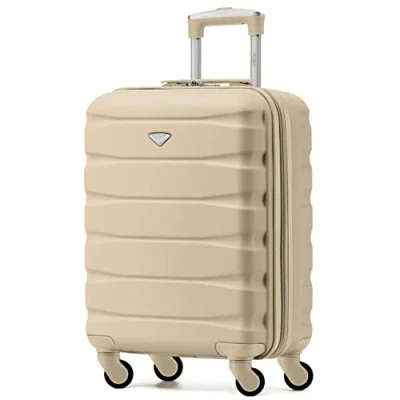 Immagine di Flight Knight Valigie Rigide in ABS Leggere a 4 Ruote Bagaglio Mano Approvato per Oltre 60 Compagnie Aeree Tra Cui Easyjet, Jet2 E Dimensioni Massime Ryanair (Priorita) 55x40x20cm