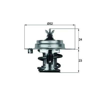 Immagine di MAHLE ORIGINAL TX 7 83D Termostato motore 83 52 con guarnizione SUZUKI: Samurai SUV, Grand Vitara 1 SJ 410 MAZDA: 121 II Sedan, Demio SW