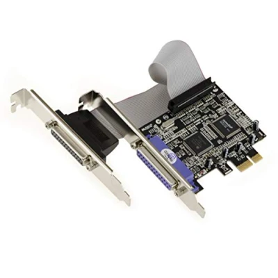 Immagine di KALEA INFORMATIQUE Scheda controller parallela PCI Express IEEE1284 LPT a due porte con chipset ASIX. Supporto SPP EPP ECP
