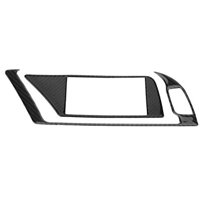 Immagine di Kimiss Copertura per pannello del navigatore GPS, interni dell’auto, in fibra di carbonio, B8, A4, A5, Q5, S4, S5=2013 a4 carbon fiber interior